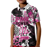 Personalized Pink Power Graffiti Kid Polo Shirt Breast Cancer Awareness - Wonder Print Shop