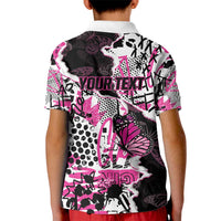 Personalized Pink Power Graffiti Kid Polo Shirt Breast Cancer Awareness - Wonder Print Shop