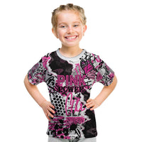 Personalized Pink Power Graffiti Kid T Shirt Breast Cancer Awareness - Wonder Print Shop