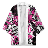 Personalized Pink Power Graffiti Kimono Breast Cancer Awareness - Wonder Print Shop