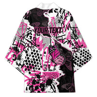 Personalized Pink Power Graffiti Kimono Breast Cancer Awareness - Wonder Print Shop