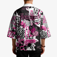 Personalized Pink Power Graffiti Kimono Breast Cancer Awareness - Wonder Print Shop