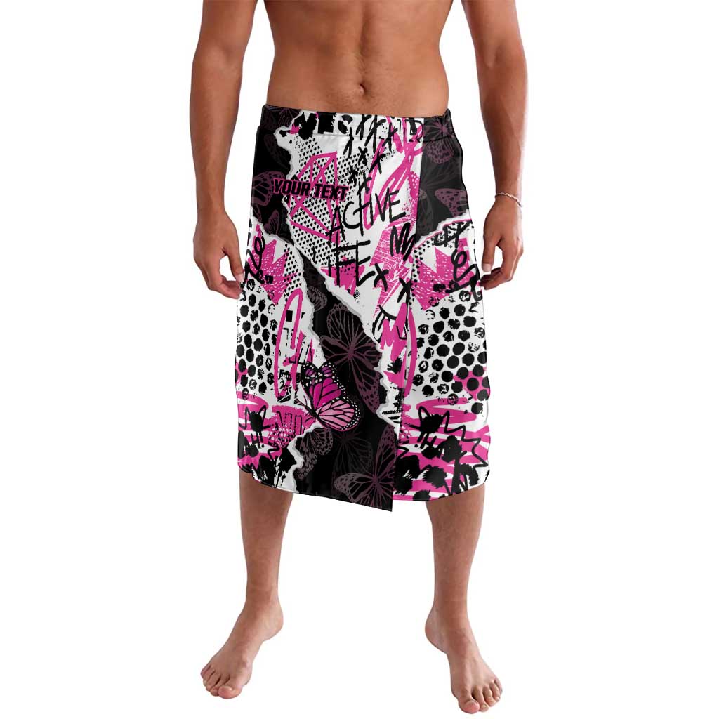 Personalized Pink Power Graffiti Lavalava Breast Cancer Awareness - Wonder Print Shop