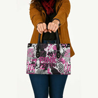 Pink Power Graffiti Leather Bag Breast Cancer Awareness - Wonder Print Shop