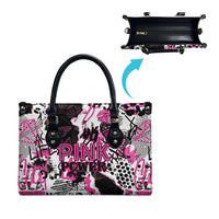 Pink Power Graffiti Leather Bag Breast Cancer Awareness - Wonder Print Shop