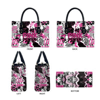 Pink Power Graffiti Leather Bag Breast Cancer Awareness - Wonder Print Shop