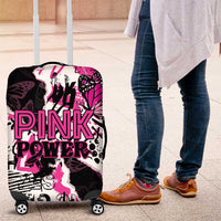Pink Power Graffiti Luggage Cover Breast Cancer Awareness - Wonder Print Shop