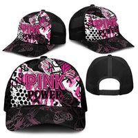 Pink Power Graffiti Mesh Trucker Cap Breast Cancer Awareness - Wonder Print Shop