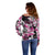 Personalized Pink Power Graffiti Off Shoulder Sweater Breast Cancer Awareness - Wonder Print Shop