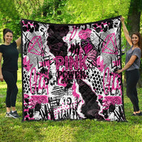 Pink Power Graffiti Quilt Breast Cancer Awareness - Wonder Print Shop
