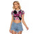 Personalized Pink Power Graffiti Raglan Cropped T Shirt Breast Cancer Awareness - Wonder Print Shop