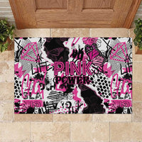 Pink Power Graffiti Rubber Doormat Breast Cancer Awareness - Wonder Print Shop