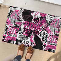 Pink Power Graffiti Rubber Doormat Breast Cancer Awareness - Wonder Print Shop