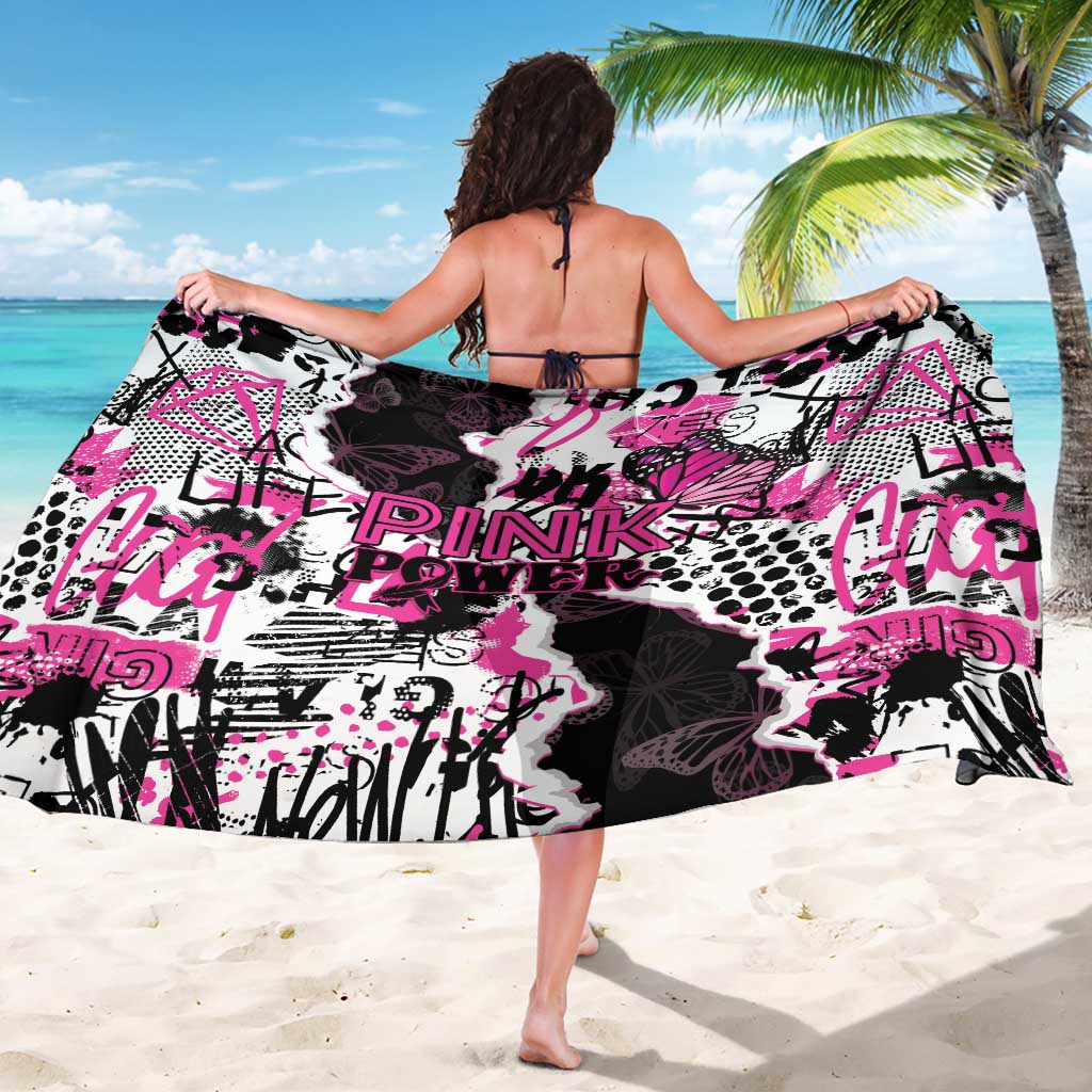 Pink Power Graffiti Sarong Breast Cancer Awareness - Wonder Print Shop