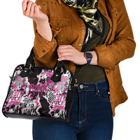 Pink Power Graffiti Shoulder Handbag Breast Cancer Awareness - Wonder Print Shop