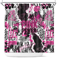 Pink Power Graffiti Shower Curtain Breast Cancer Awareness - Wonder Print Shop