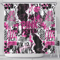 Pink Power Graffiti Shower Curtain Breast Cancer Awareness - Wonder Print Shop