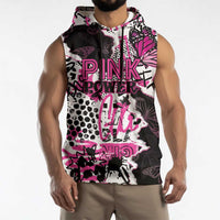 Personalized Pink Power Graffiti Sleeveless Hoodie Breast Cancer Awareness - Wonder Print Shop