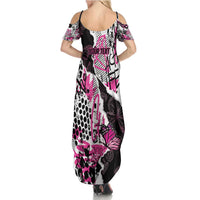 Personalized Pink Power Graffiti Summer Maxi Dress Breast Cancer Awareness - Wonder Print Shop