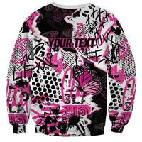 Personalized Pink Power Graffiti Sweatshirt Breast Cancer Awareness - Wonder Print Shop