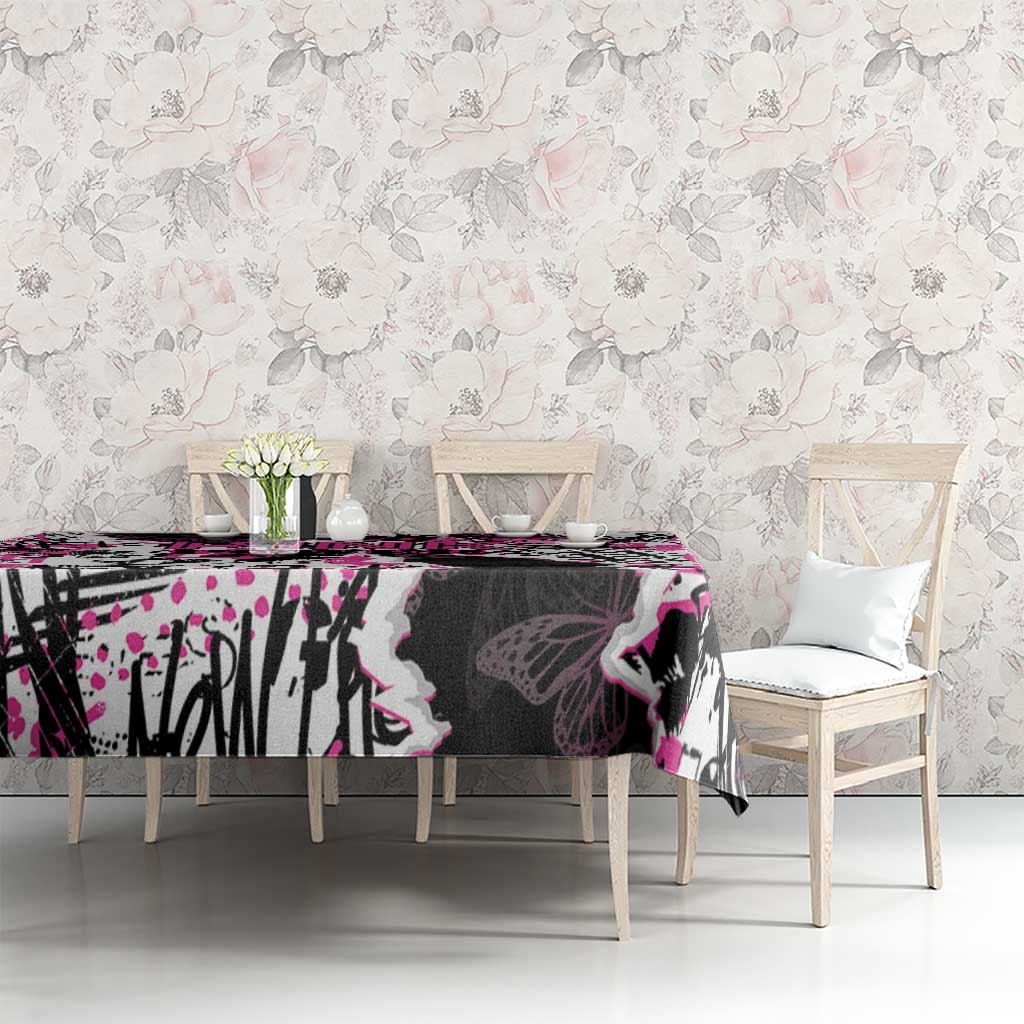 Pink Power Graffiti Tablecloth Breast Cancer Awareness - Wonder Print Shop