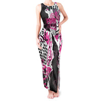 Personalized Pink Power Graffiti Tank Maxi Dress Breast Cancer Awareness - Wonder Print Shop