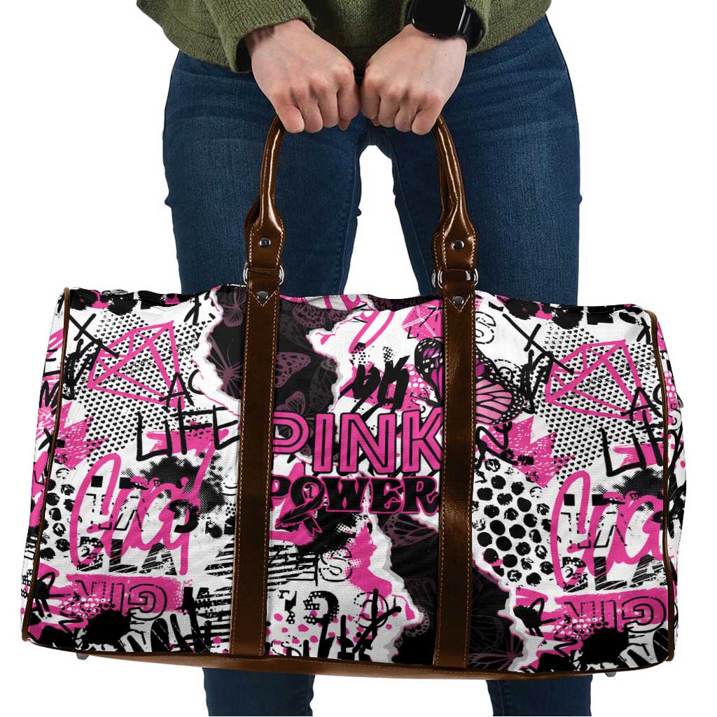 Pink Power Graffiti Travel Bag Breast Cancer Awareness - Wonder Print Shop