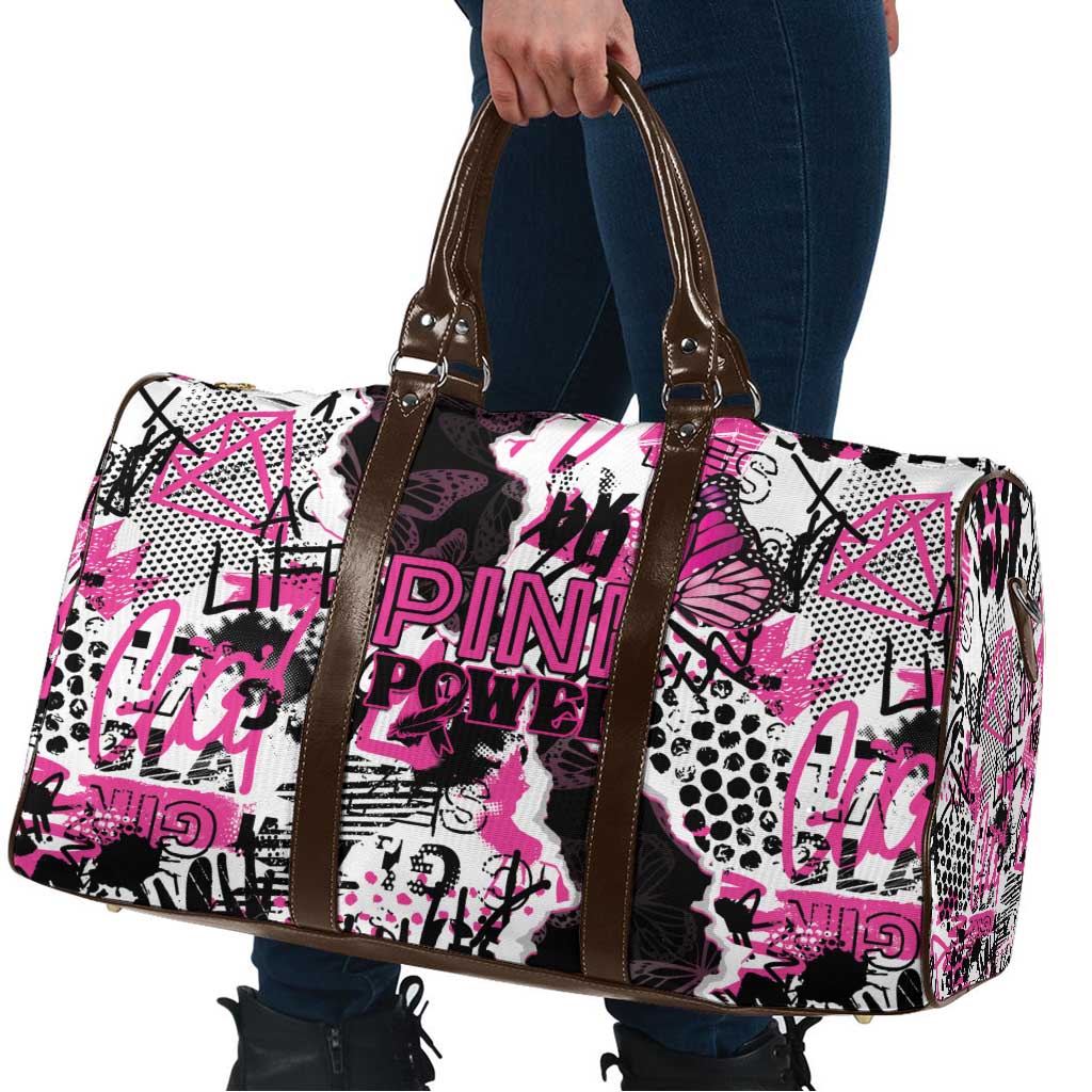 Pink Power Graffiti Travel Bag Breast Cancer Awareness - Wonder Print Shop