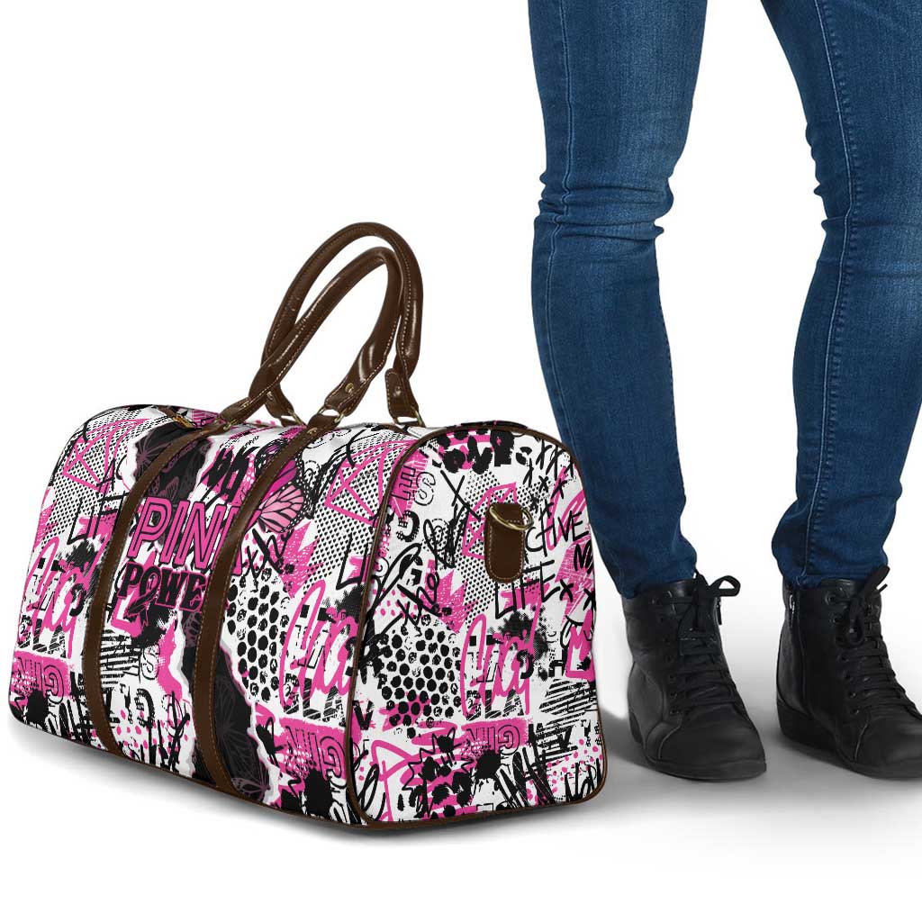 Pink Power Graffiti Travel Bag Breast Cancer Awareness - Wonder Print Shop