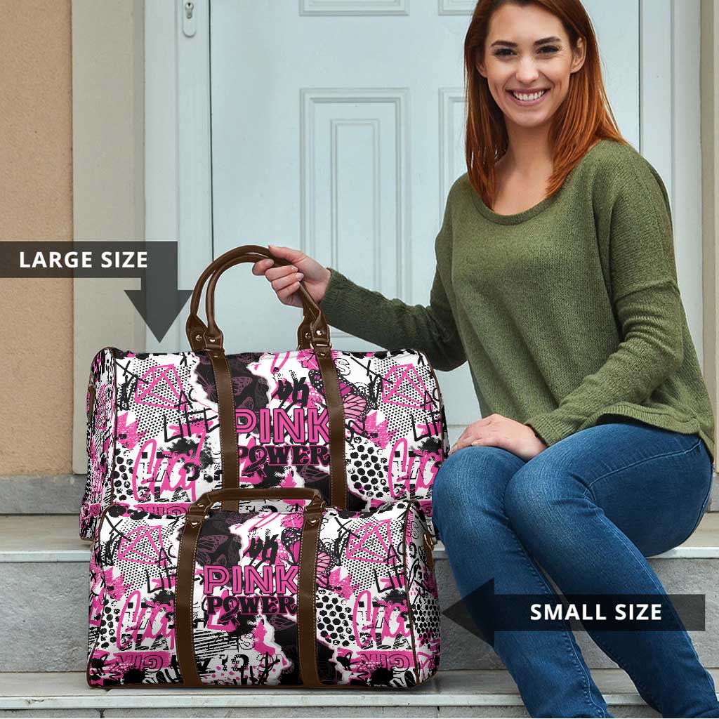Pink Power Graffiti Travel Bag Breast Cancer Awareness - Wonder Print Shop