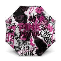 Pink Power Graffiti Umbrella Breast Cancer Awareness - Wonder Print Shop