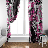 Pink Power Graffiti Window Curtain Breast Cancer Awareness - Wonder Print Shop