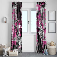 Pink Power Graffiti Window Curtain Breast Cancer Awareness - Wonder Print Shop