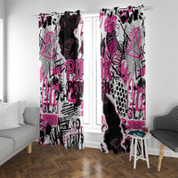 Pink Power Graffiti Window Curtain Breast Cancer Awareness - Wonder Print Shop