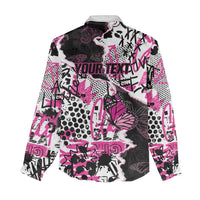 Personalized Pink Power Graffiti Women Casual Shirt Breast Cancer Awareness - Wonder Print Shop