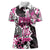 Personalized Pink Power Graffiti Women Polo Shirt Breast Cancer Awareness - Wonder Print Shop