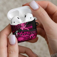 Pink Ribbon Animals Skin African Mixed AirPods Case Zipper Stylized - Wonder Print Shop