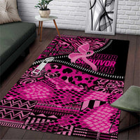 Pink Ribbon Animals Skin African Mixed Area Rug Zipper Stylized - Wonder Print Shop
