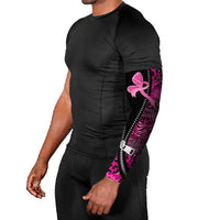 Pink Ribbon Animals Skin African Mixed Arm Sleeves Zipper Stylized - Wonder Print Shop