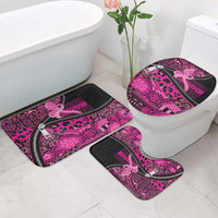 Pink Ribbon Animals Skin African Mixed Bathroom Set Zipper Stylized - Wonder Print Shop