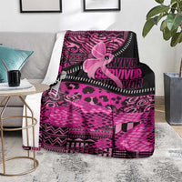 Pink Ribbon Animals Skin African Mixed Blanket Zipper Stylized - Wonder Print Shop