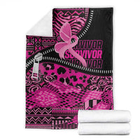 Pink Ribbon Animals Skin African Mixed Blanket Zipper Stylized - Wonder Print Shop