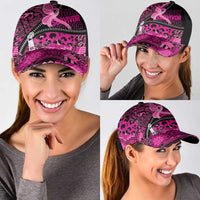 Pink Ribbon Animals Skin African Mixed Classic Cap Zipper Stylized - Wonder Print Shop