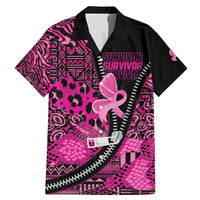 Pink Ribbon Animals Skin African Mixed Family Matching Mermaid Dress and Hawaiian Shirt Zipper Stylized - Wonder Print Shop