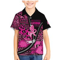 Pink Ribbon Animals Skin African Mixed Family Matching Mermaid Dress and Hawaiian Shirt Zipper Stylized - Wonder Print Shop