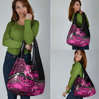 Pink Ribbon Animals Skin African Mixed Grocery Bag Zipper Stylized - Wonder Print Shop