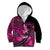 Pink Ribbon Animals Skin African Mixed Kid Hoodie Zipper Stylized - Wonder Print Shop