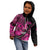 Pink Ribbon Animals Skin African Mixed Kid Hoodie Zipper Stylized - Wonder Print Shop