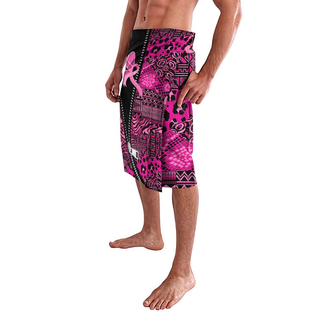 Pink Ribbon Animals Skin African Mixed Lavalava Zipper Stylized - Wonder Print Shop