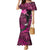 Pink Ribbon Animals Skin African Mixed Mermaid Dress Zipper Stylized - Wonder Print Shop